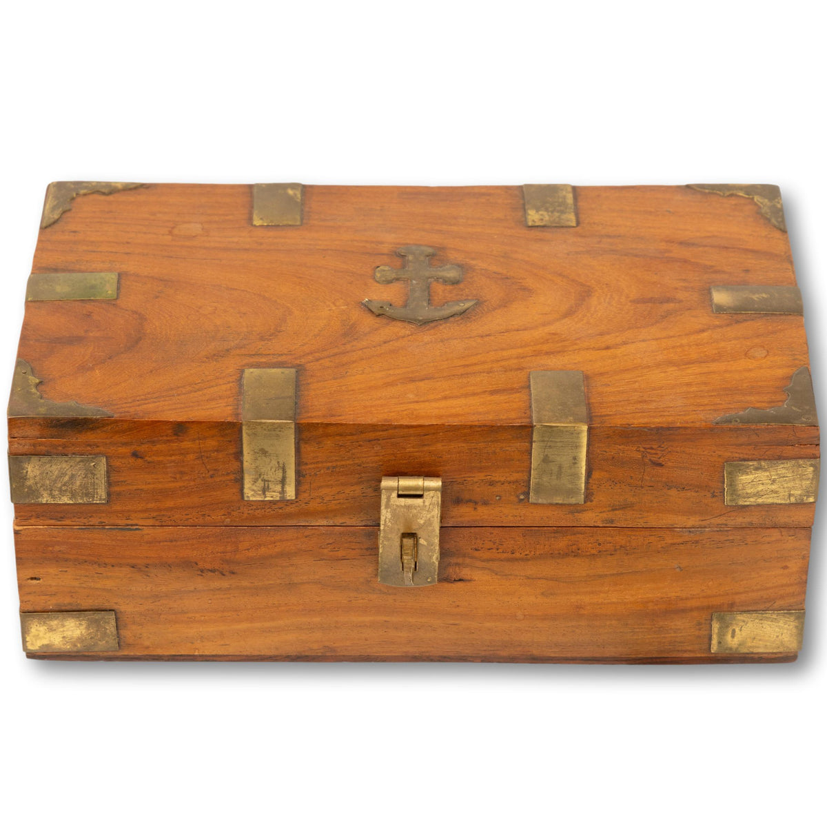 Brass Inlaid Treasure Chest
