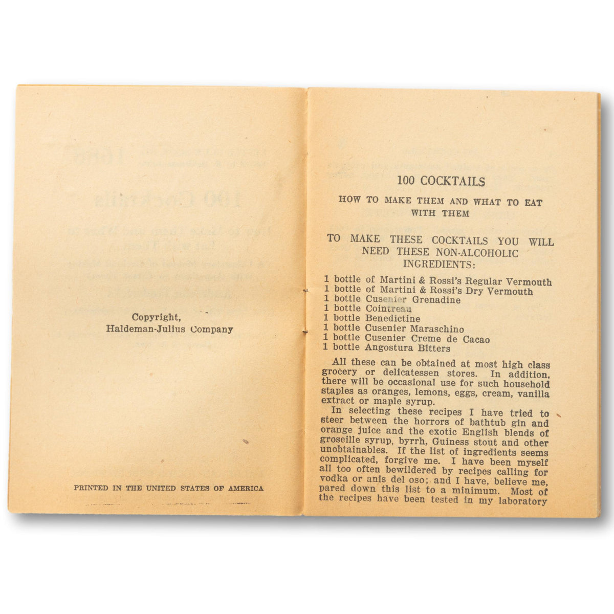 Very RARE Cocktail Book