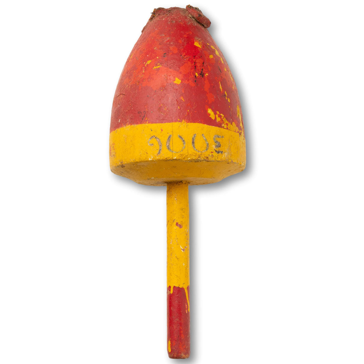 Red And Yellow Wood Buoy
