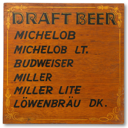 Hand Lettered Beer Sign