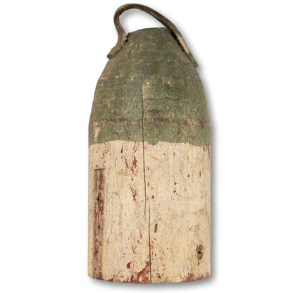 Green And White Wood Buoy