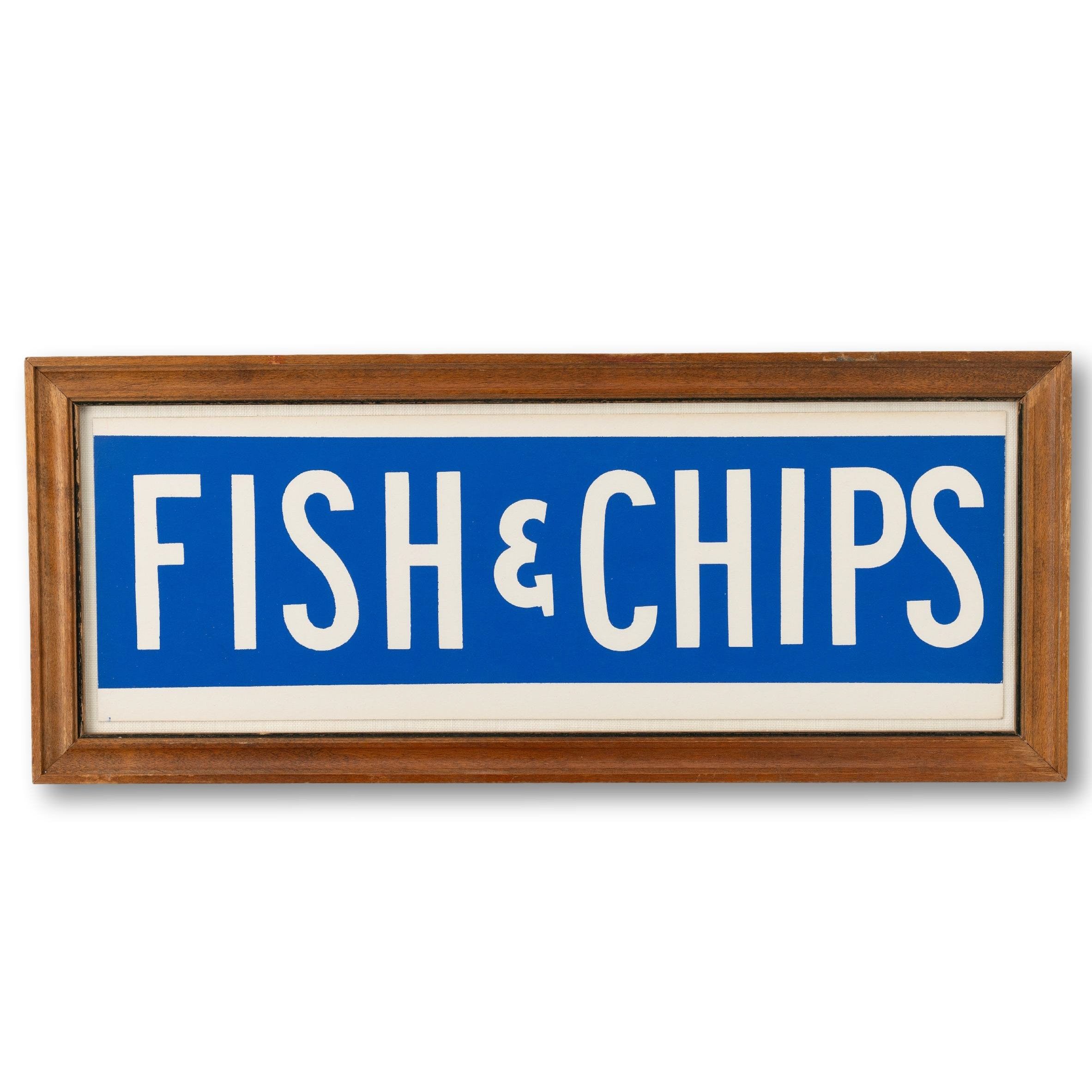 Framed Fish & Chips Sign – Seacraft Vintage