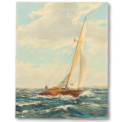 Racing Yacht Painting