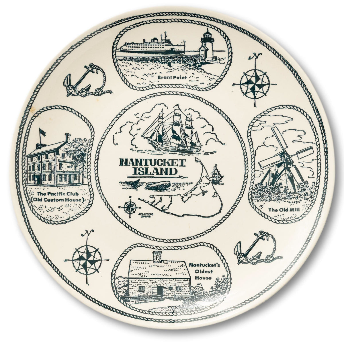 Nantucket Island Ironstone Plate