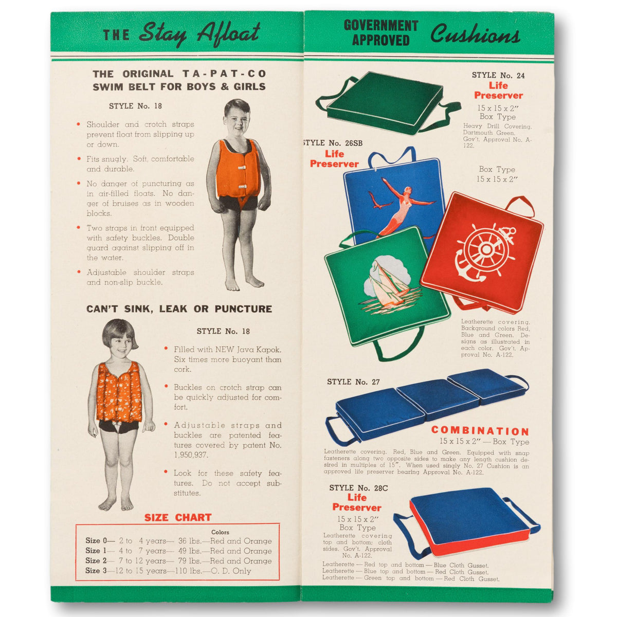 1947 Life Jacket and Flotation Brochure