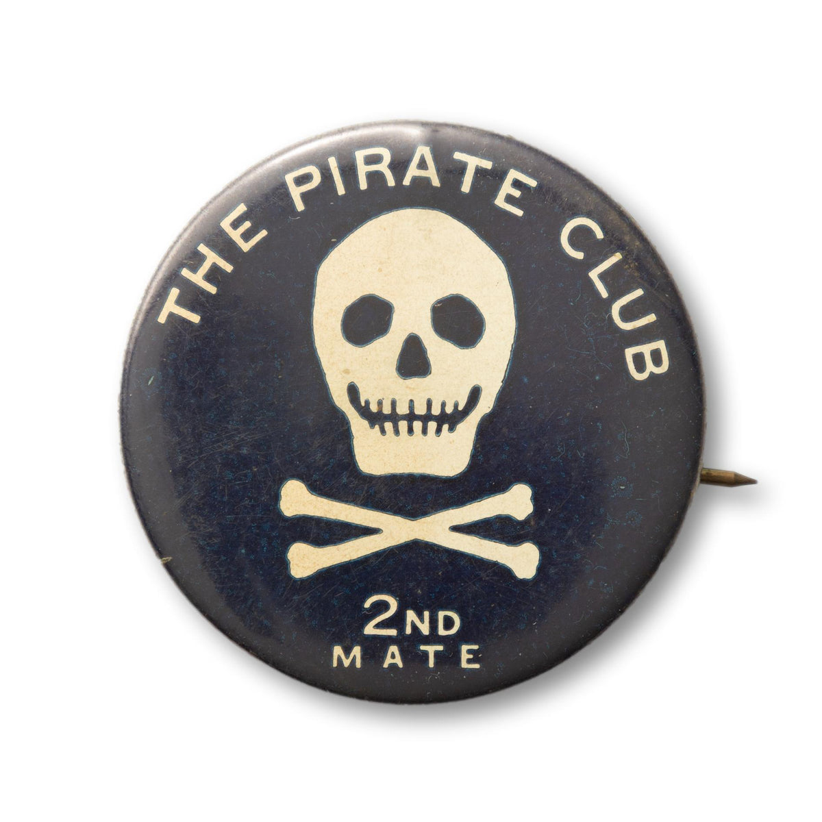 Pirate Club Pin Backed Button