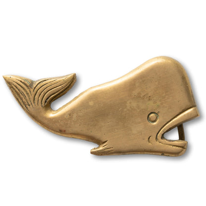 Brass Whale Belt Buckle