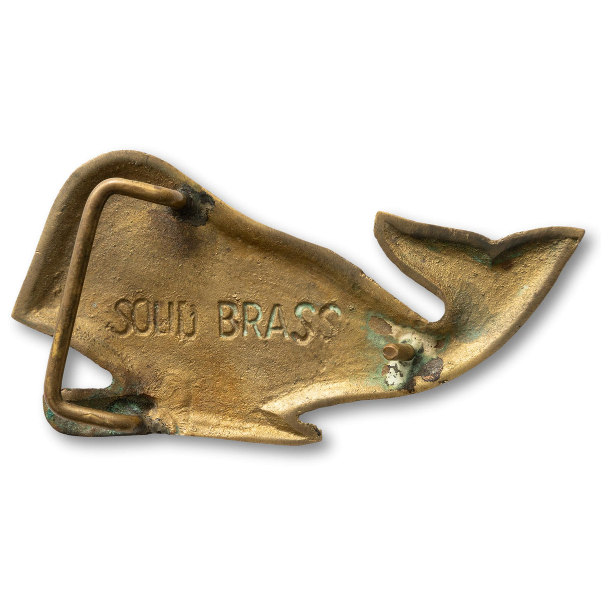 Brass Whale Belt Buckle
