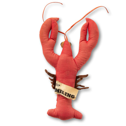 "KEEP SMILING" Lobster Stuffed Toy