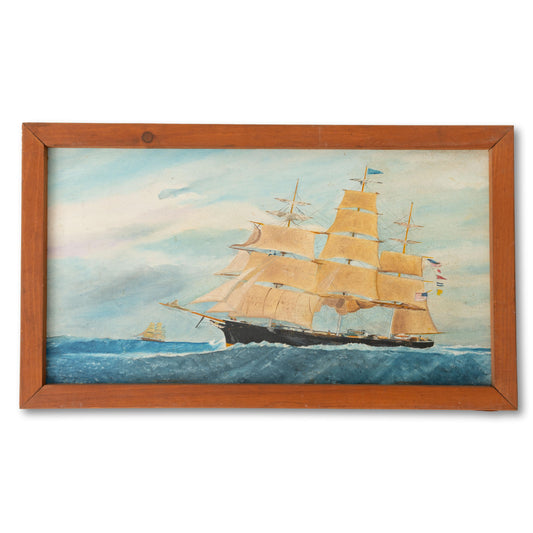 Large Ship Folk Painting