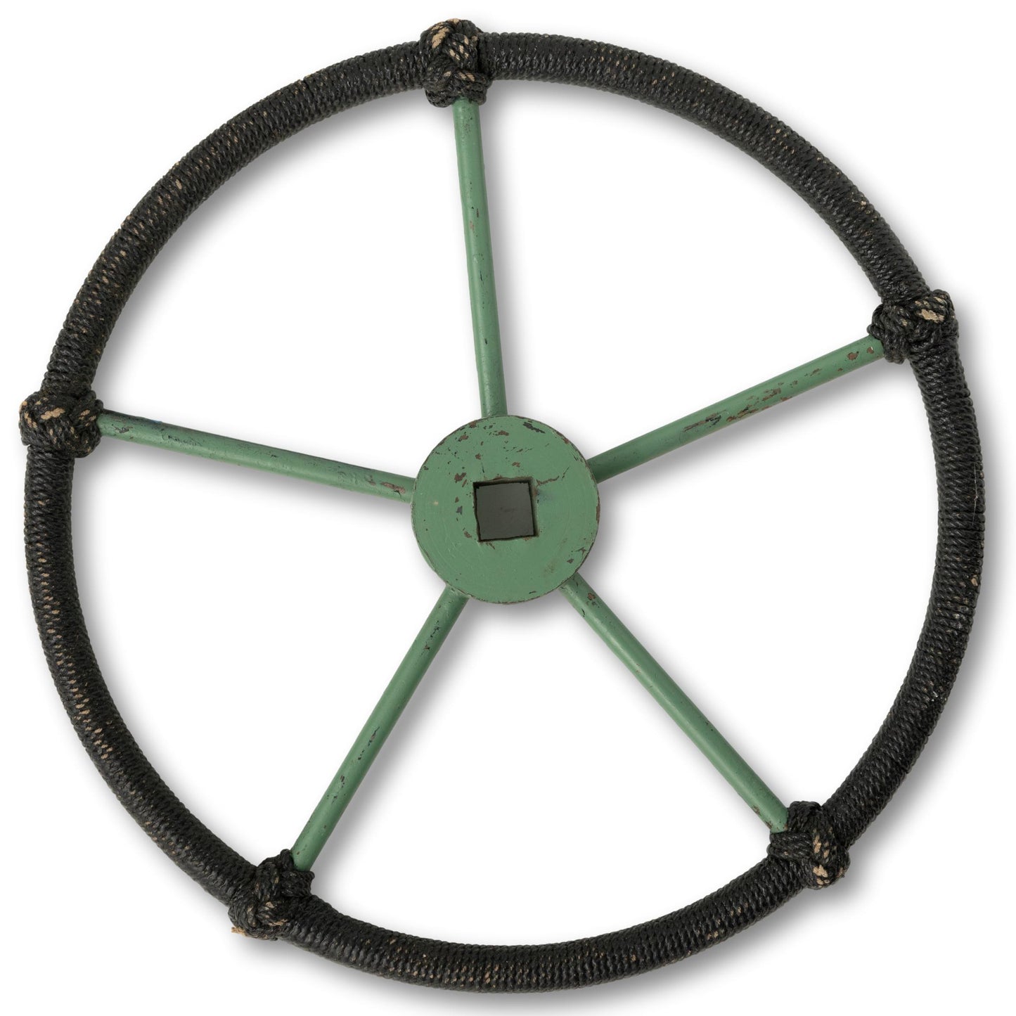 Rope Wrapped Ship Wheel