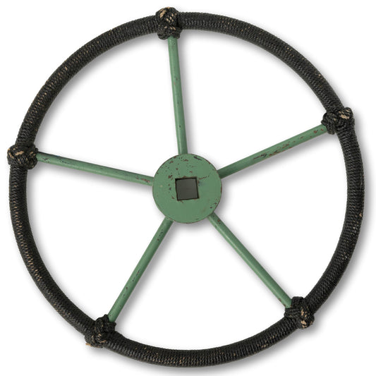 Rope Wrapped Ship Wheel
