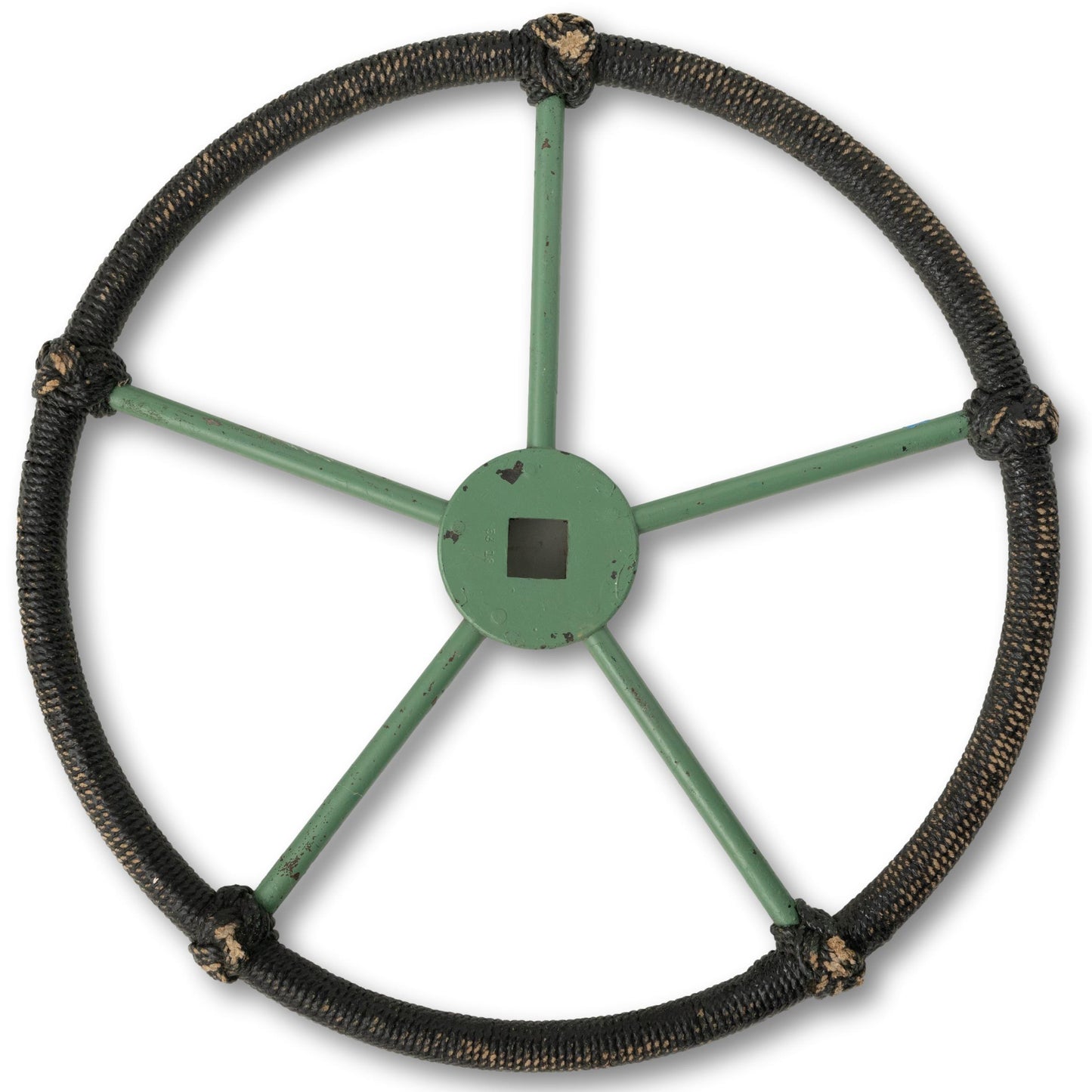 Rope Wrapped Ship Wheel