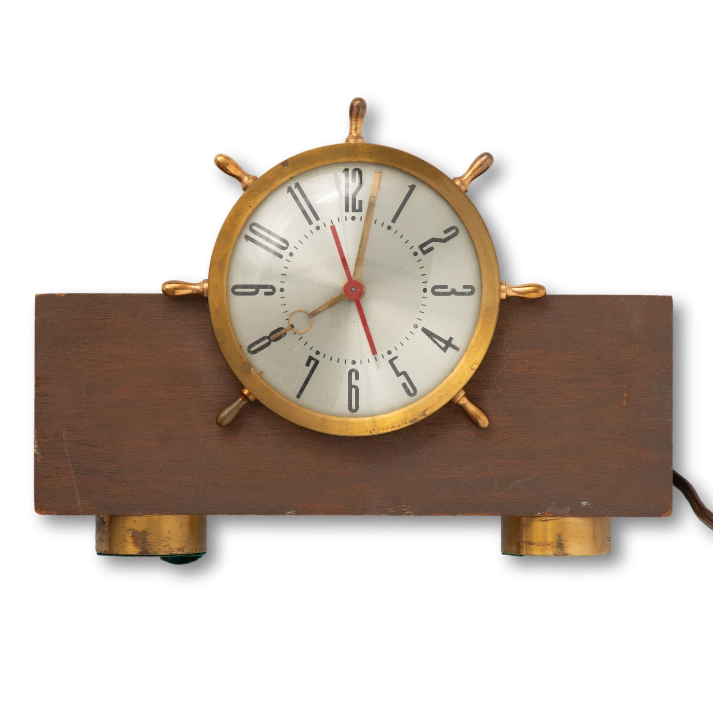 Electric Ship Wheel Mantel Clock