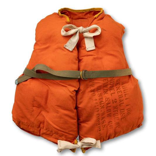 Orange Life Vest, Stamped Boston