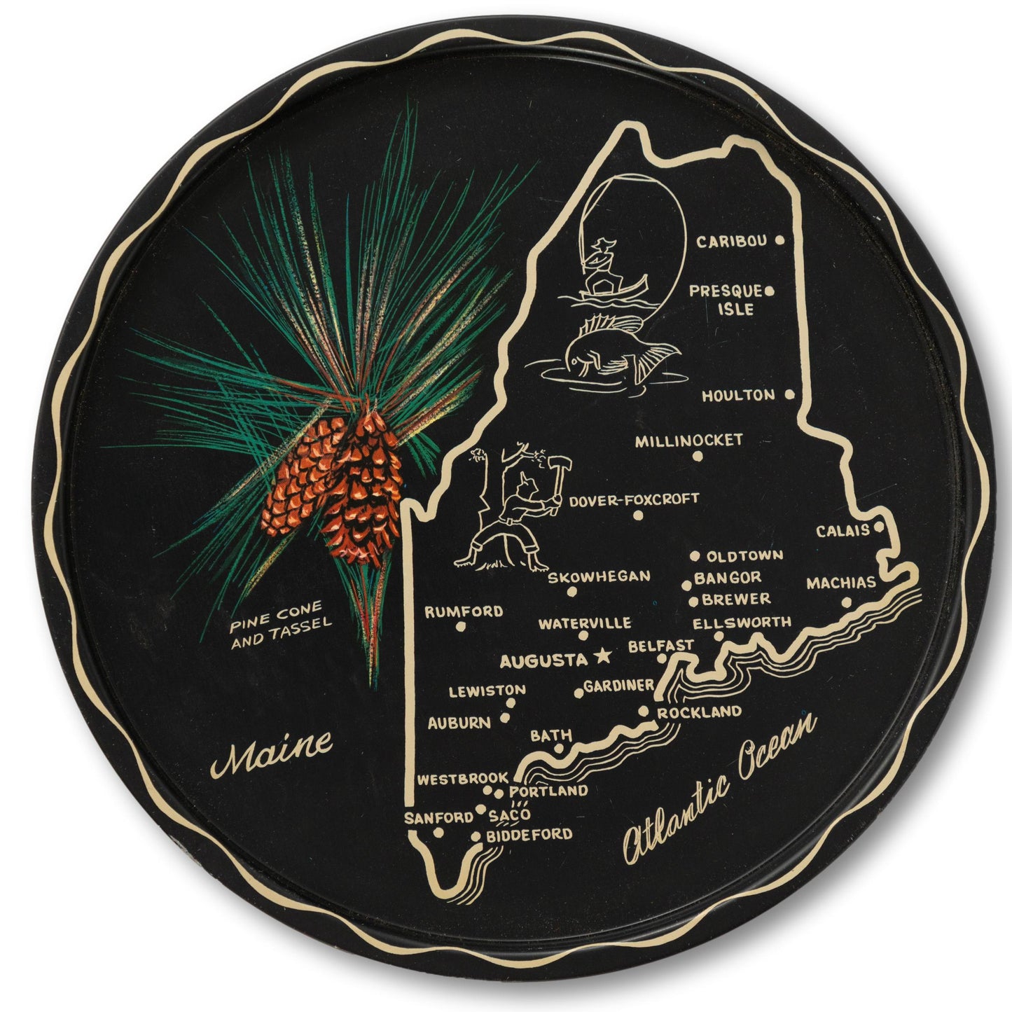 Mid-Century Maine Tray