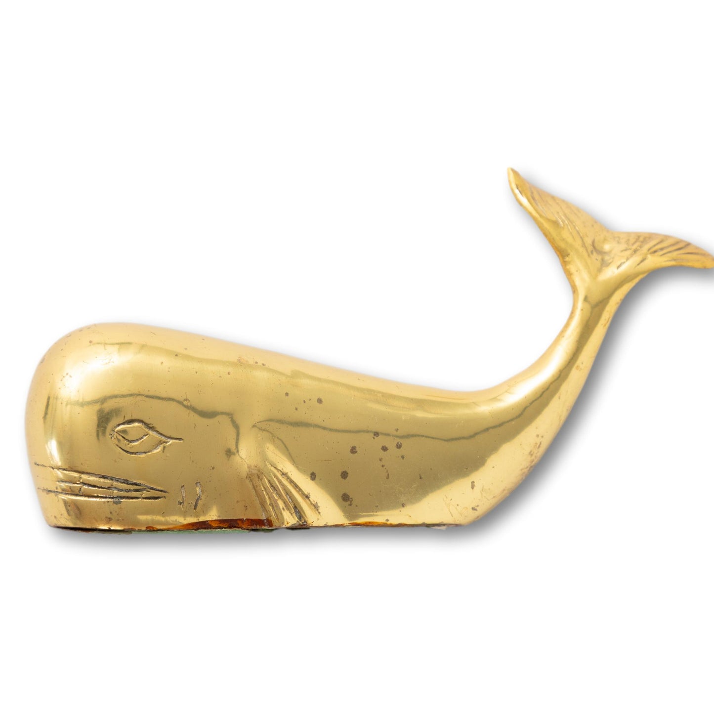 Medium Brass Whale