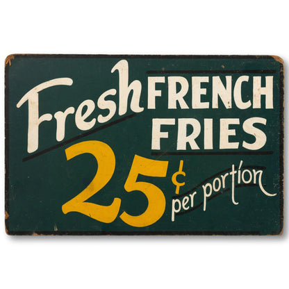 Hand-Painted French Fries Sign