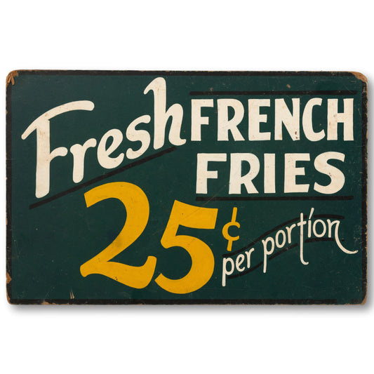Hand-Painted French Fries Sign