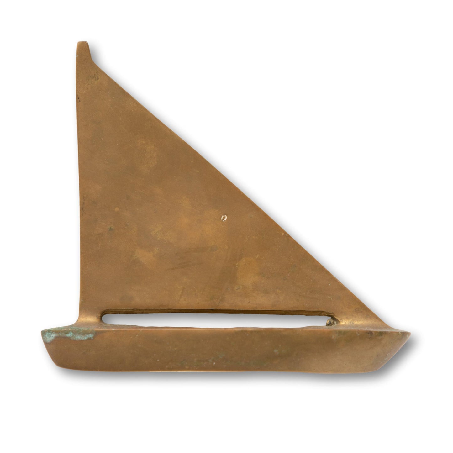 Heavy Mid-Century Brass Sailboat
