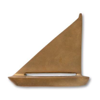 Heavy Mid-Century Brass Sailboat