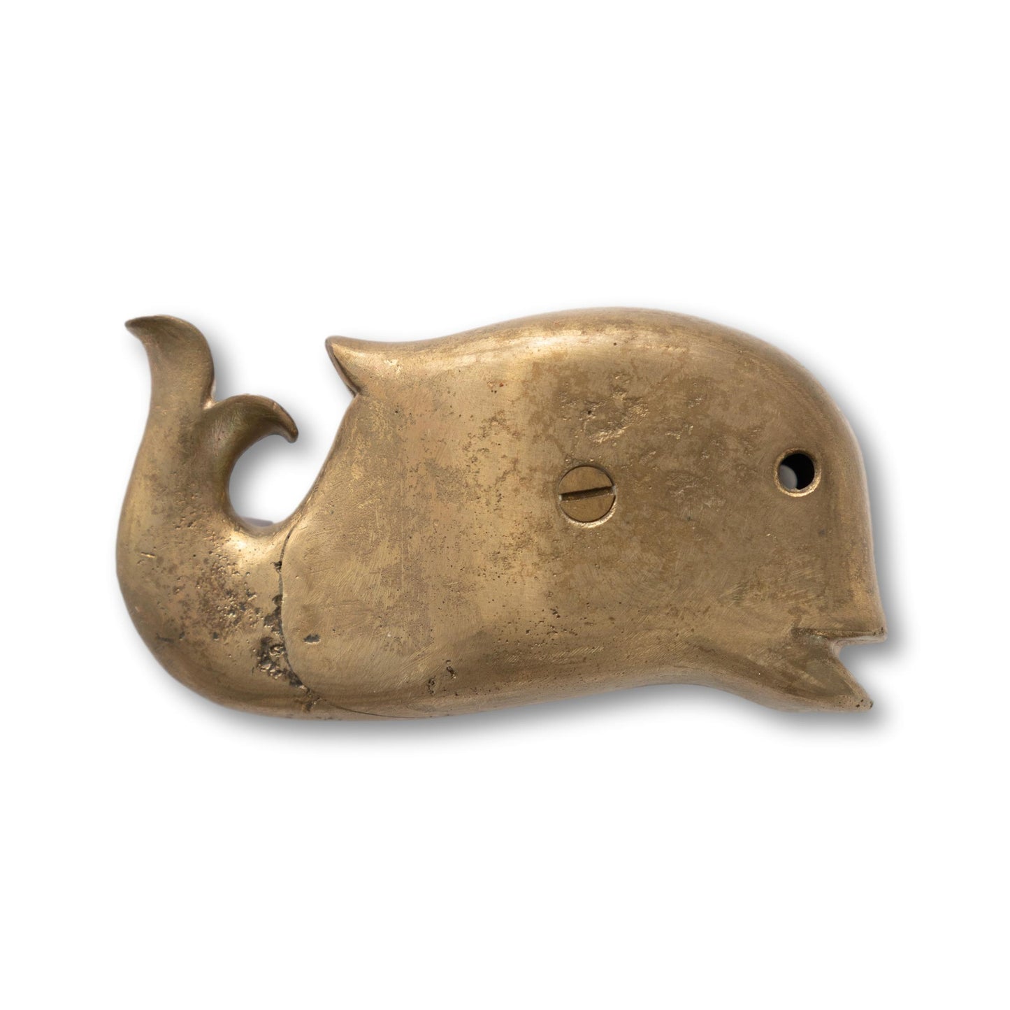 Brass Whale Coin Bank