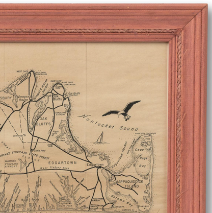 Framed Map of Martha's Vineyard