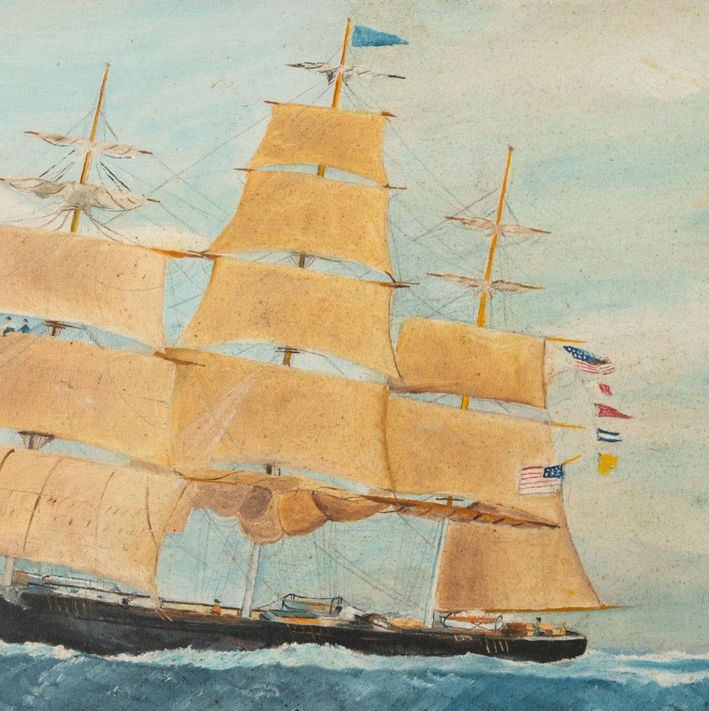 Large Ship Folk Painting
