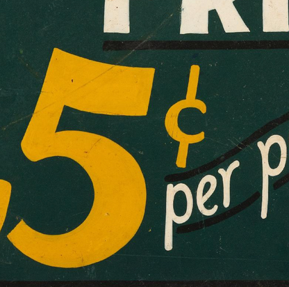 Hand-Painted French Fries Sign