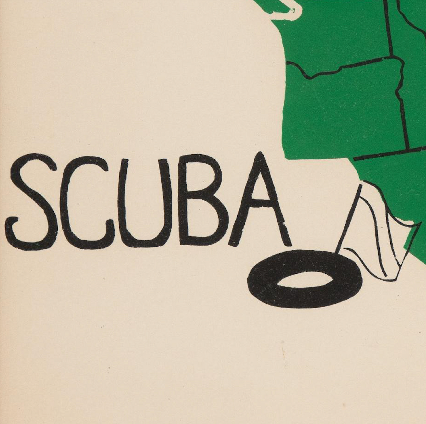 "Be Ready When California Falls Into the Sea" SCUBA Poster