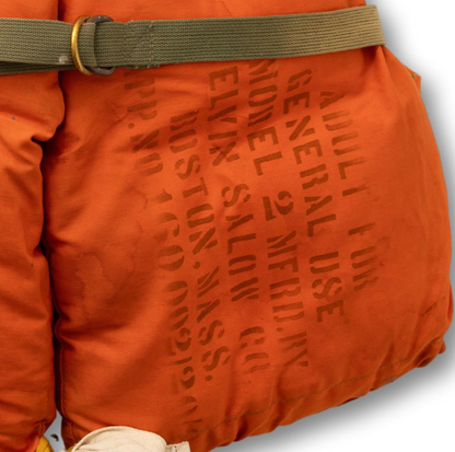 Orange Life Vest, Stamped Boston