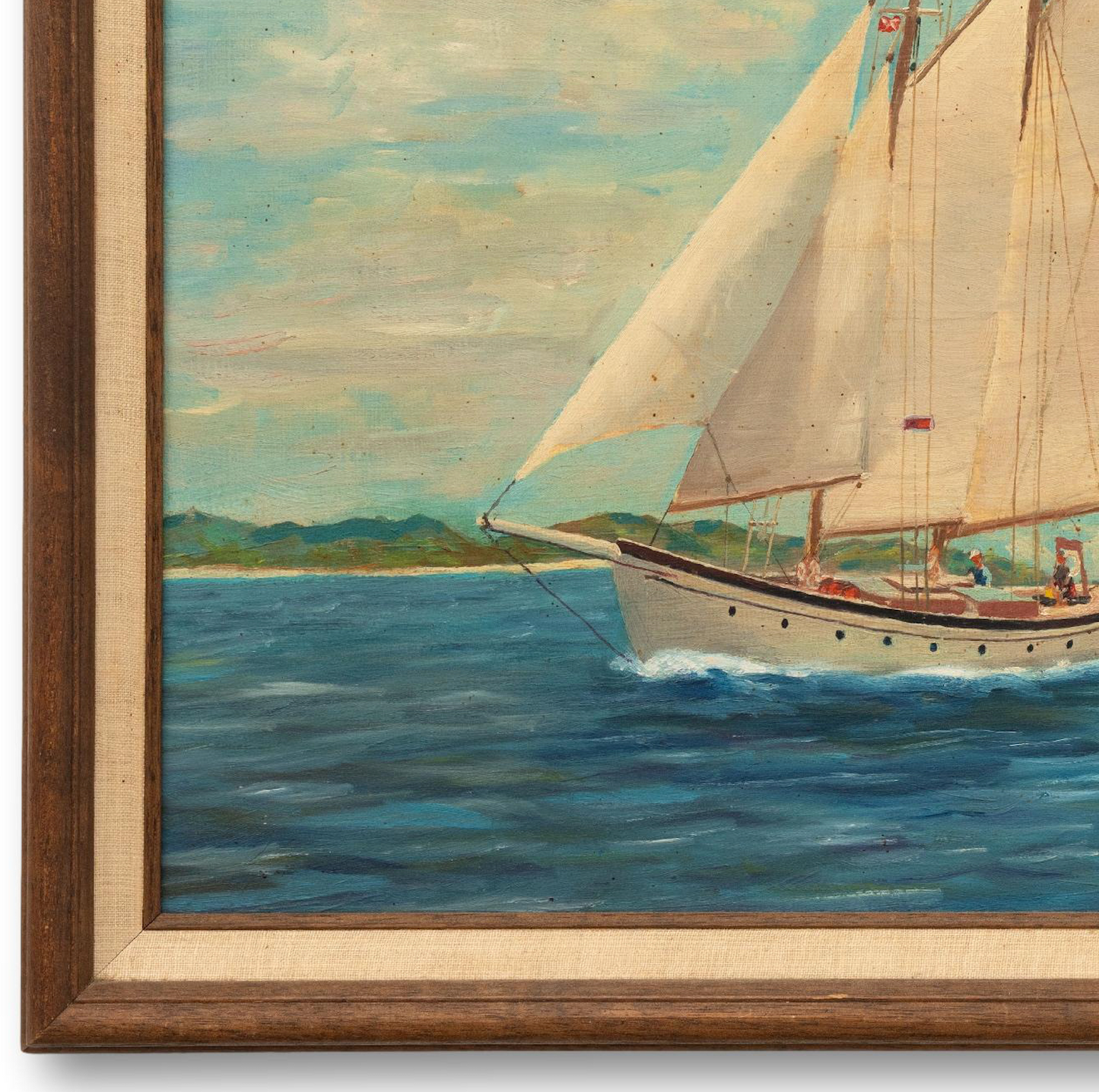 Gaff-Rigged Schooner Oil Painting