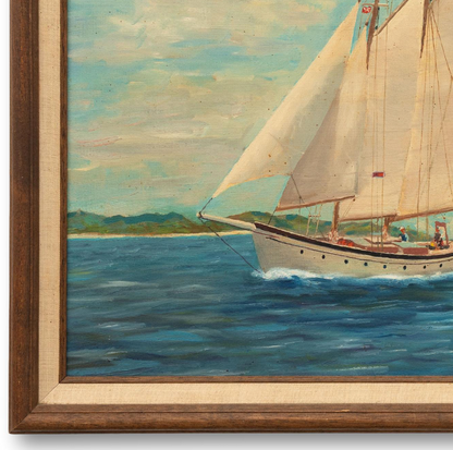 Gaff-Rigged Schooner Oil Painting