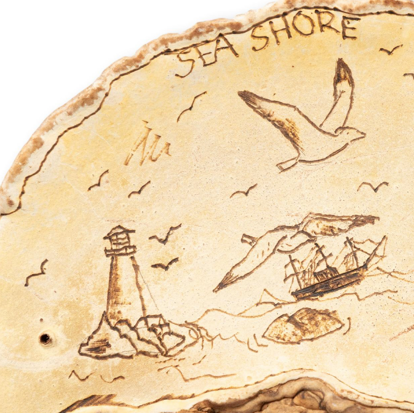 Carved "Sea Shore" Mushroom