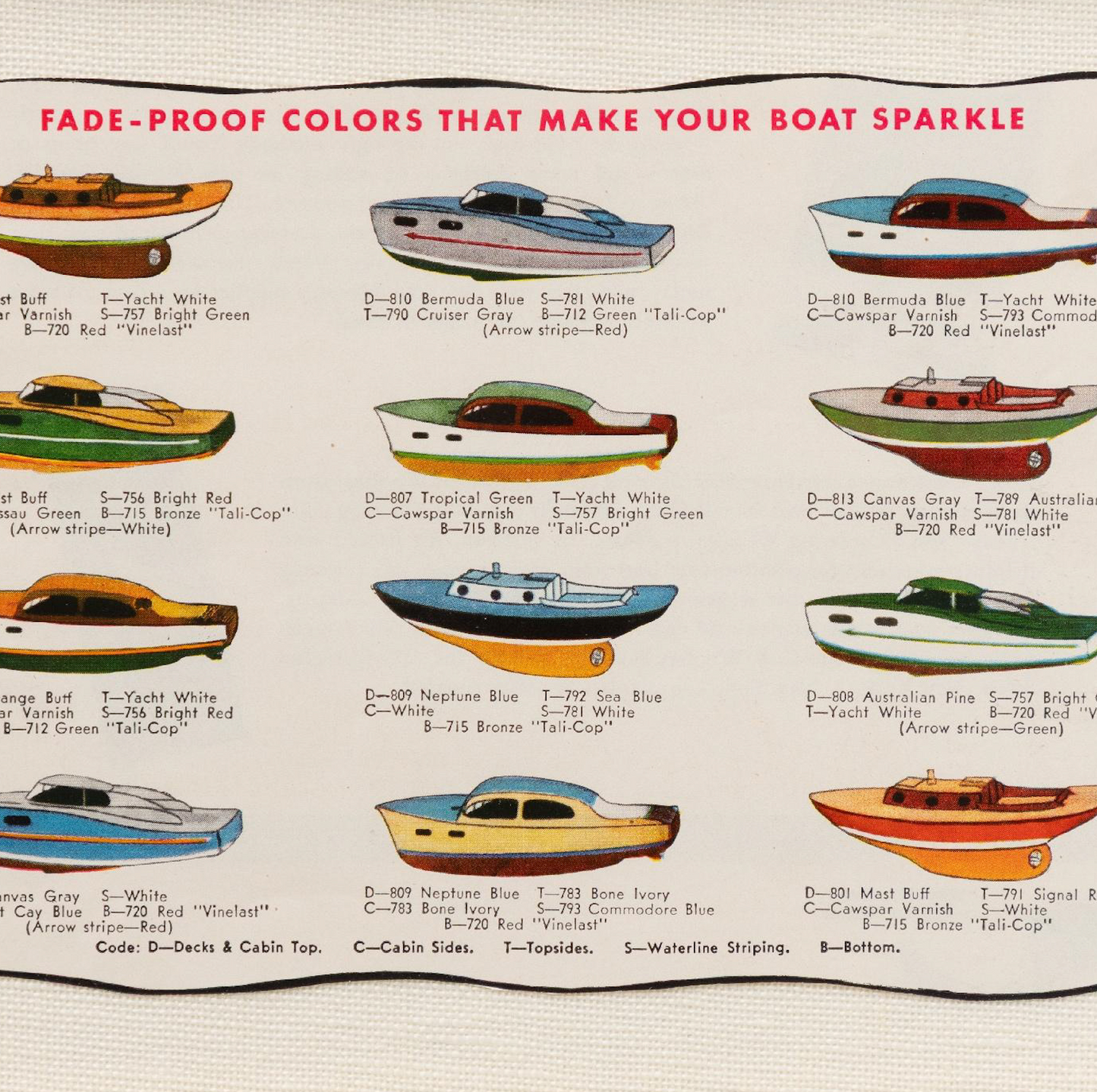 Framed Boat Paint Ad
