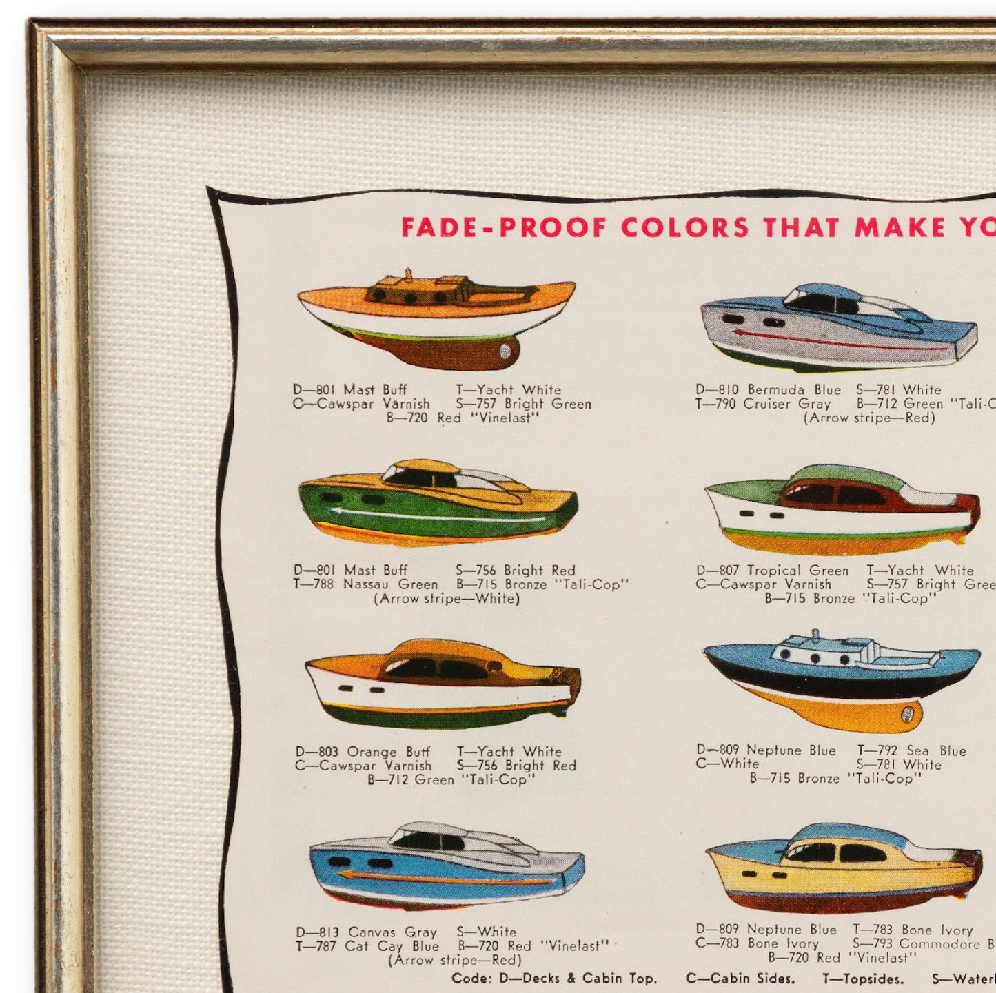 Framed Boat Paint Ad