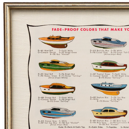 Framed Boat Paint Ad