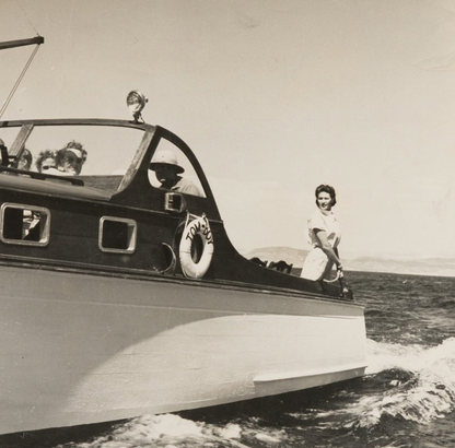 Framed B&W Yacht Photo