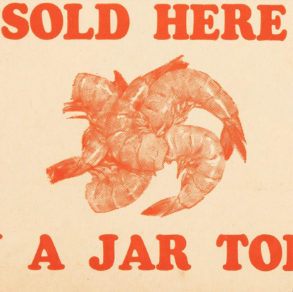 Framed Shrimp Cocktail Ad