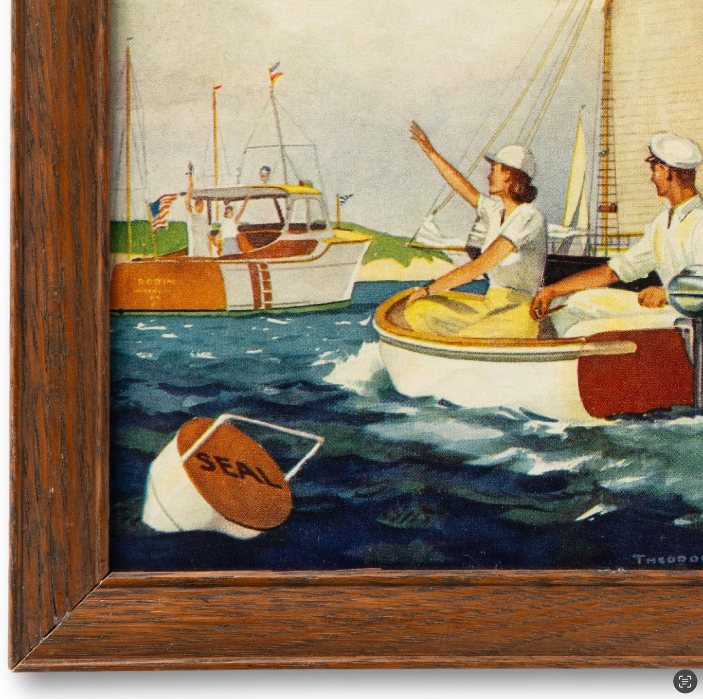 Framed Boating Recreation Graphic