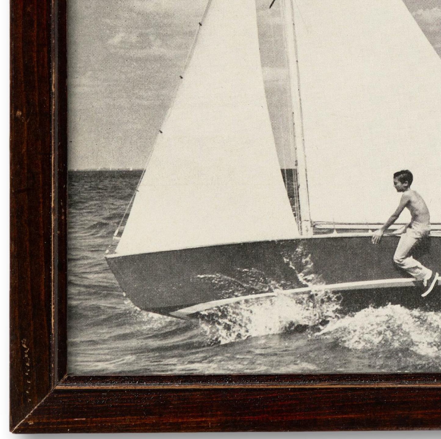 Framed Racing Sailboat