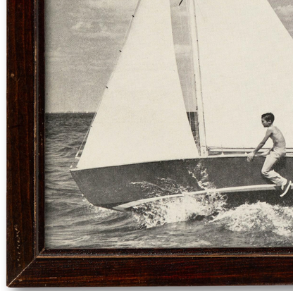 Framed Racing Sailboat