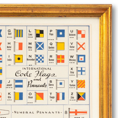 Code Flag and Pennants Framed Chart