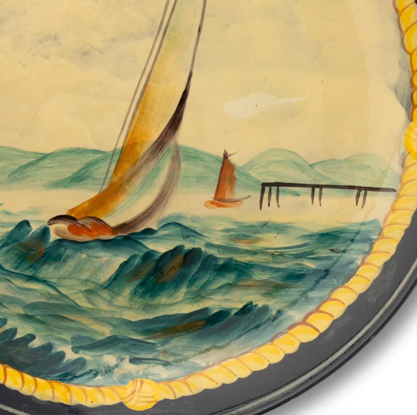 Hand Painted Sailboat Plate