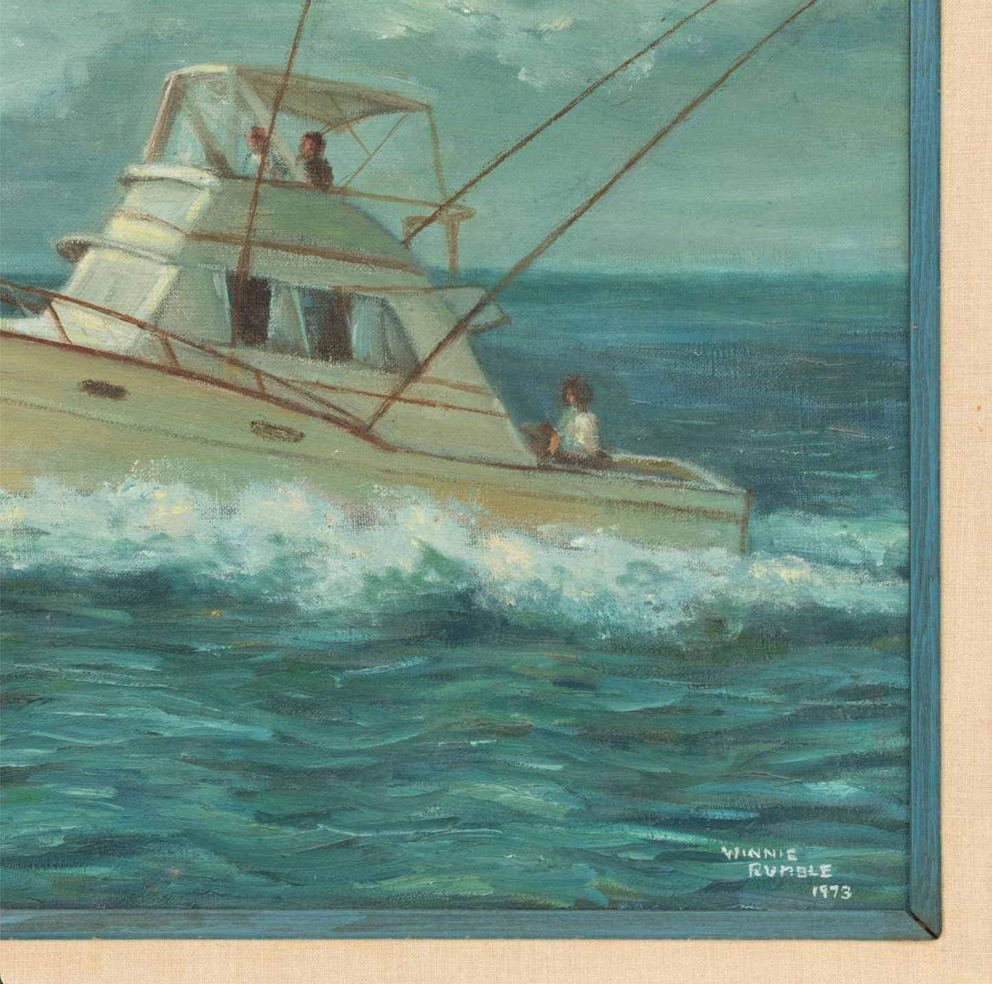 Sportboat Fishing Painting