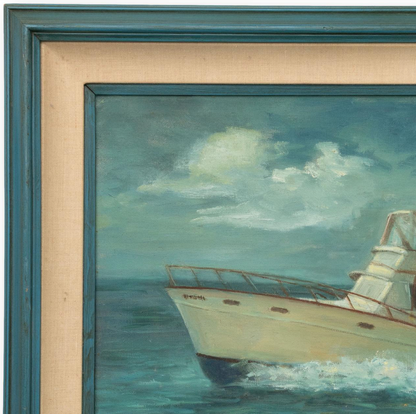Sportboat Fishing Painting