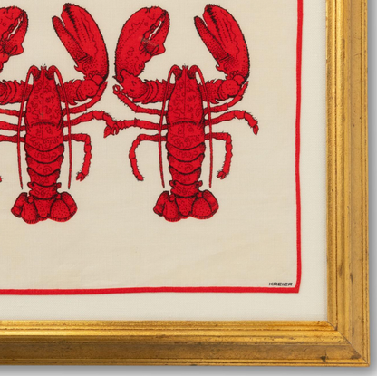 A&F Lobster Linen in Gold Frame