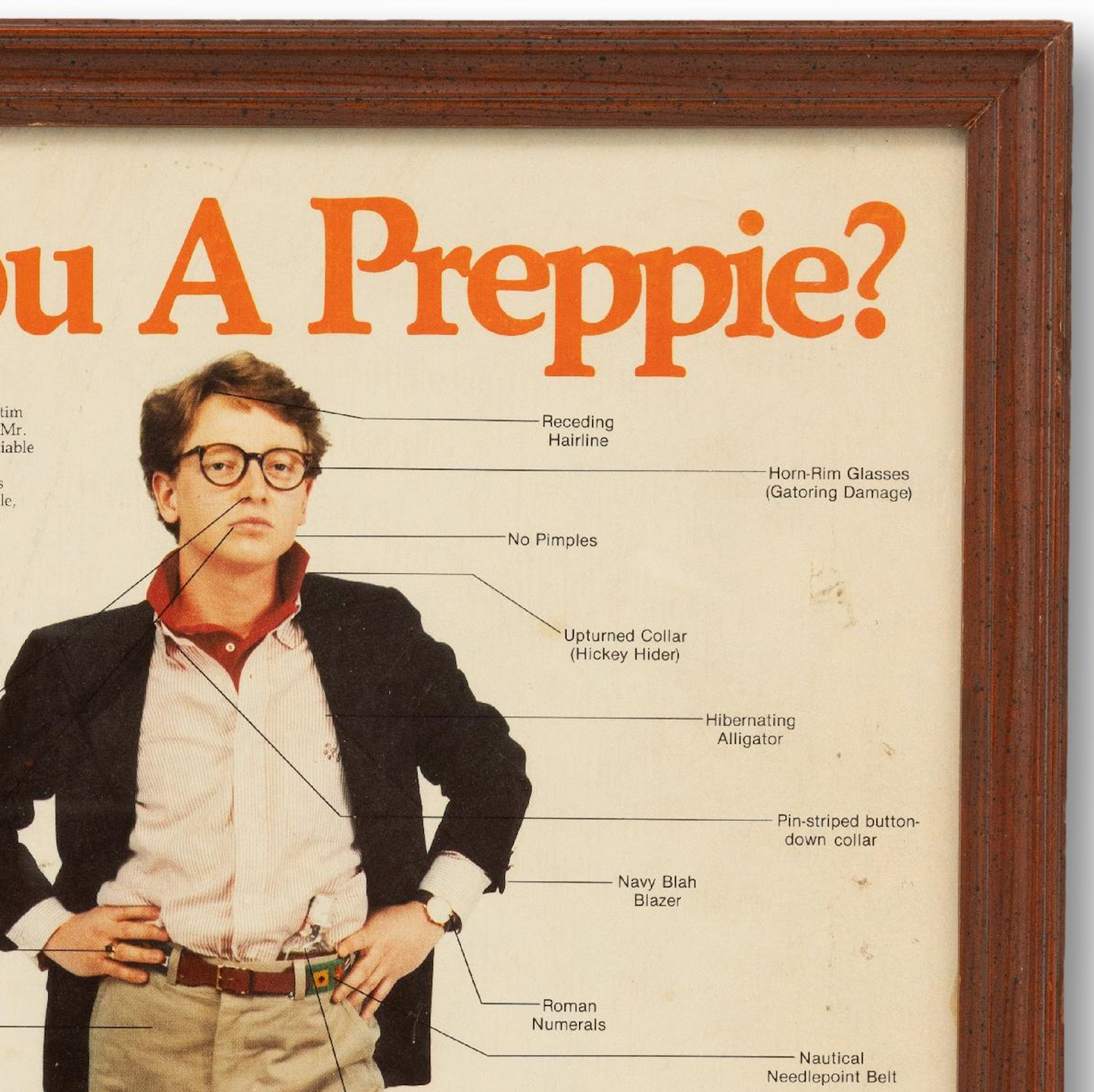 Framed "Are You A Preppie?"