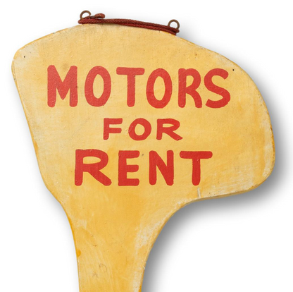 "Motors For Rent" Sign