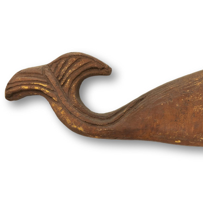 Large Carved Wood Whale